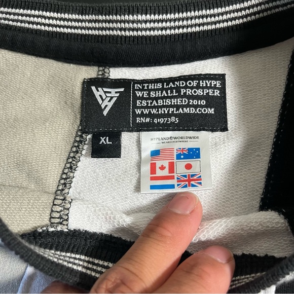 Hypland Worldwide Mens Sweater Multicolor Pullover Crewneck Sz XL - Picture 3 of 8